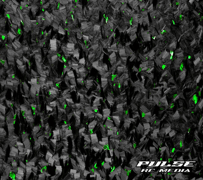 Green simulated forged carbon artwork for an RC setup board