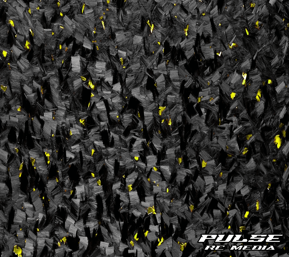 Gold simulated forged carbon artwork for an RC setup board